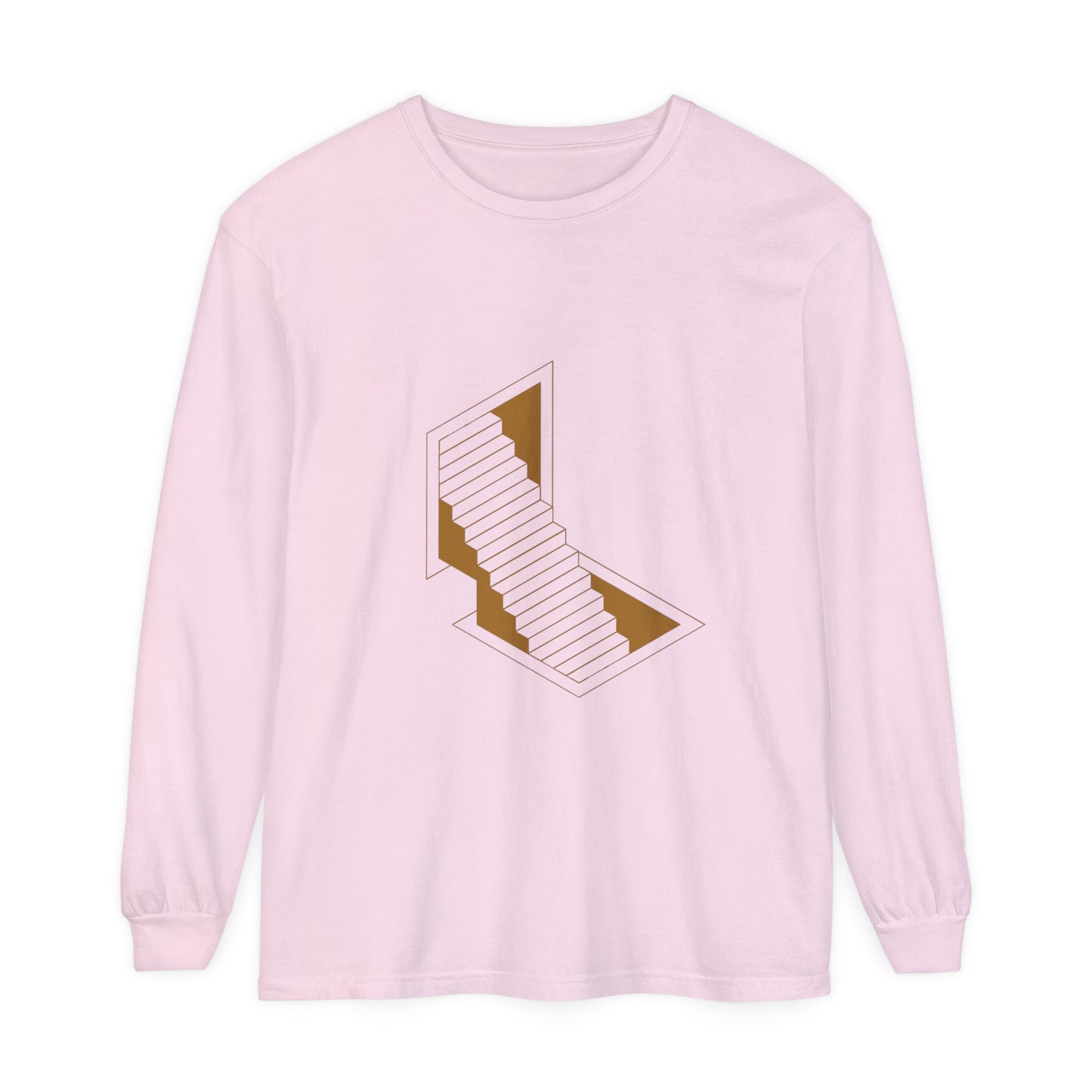 Unisex Garment-dyed Long Sleeve T-Shirt | stairs