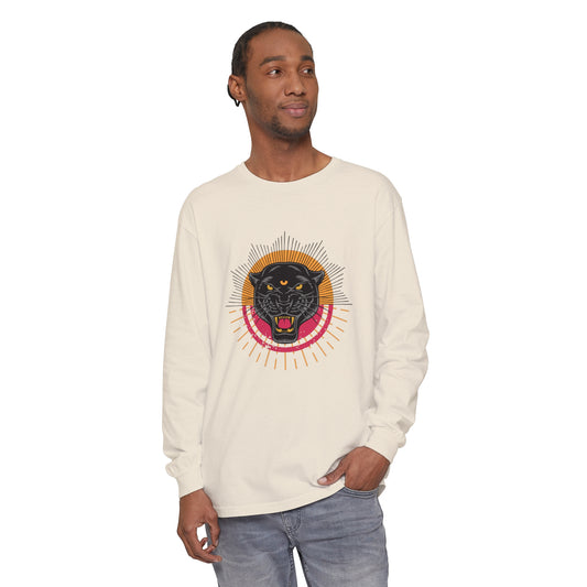 Unisex Garment-dyed Long Sleeve T-Shirt | TIGER EYE